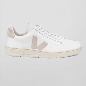 Veja V-12 Mixed Leather Court Sneakers (8B/39EU)